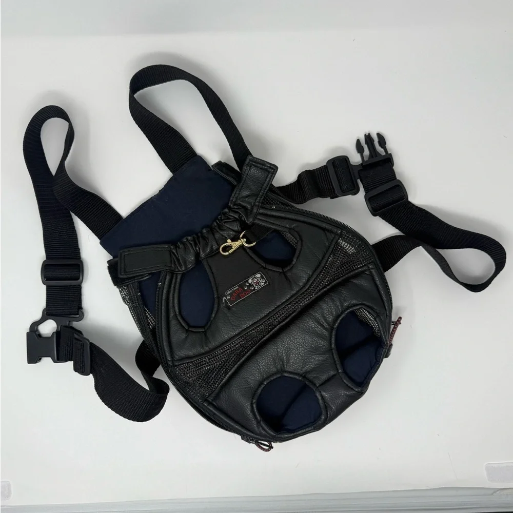 Pet Backpack Carrier. Zip & Velcro Closures. Inside Safety Hook. Adjustable.